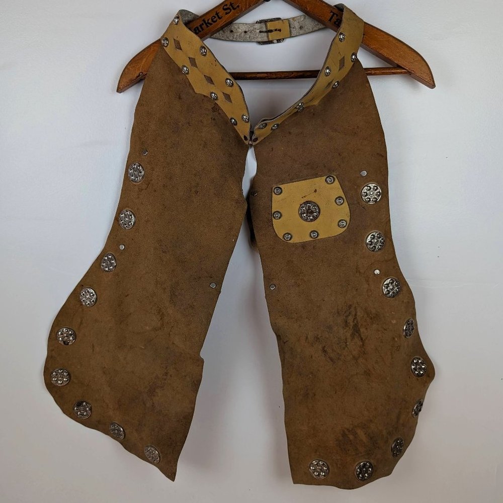 vintage suede leather chaps kids 6